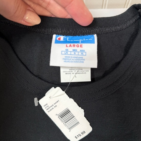 Champion Men's Black Short Sleeve Tee Size L NWT - Picture 3 of 5